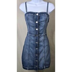 GUESS Ariana Bodycon Denim Dress Leo Wash Women’s M Excellent Condition